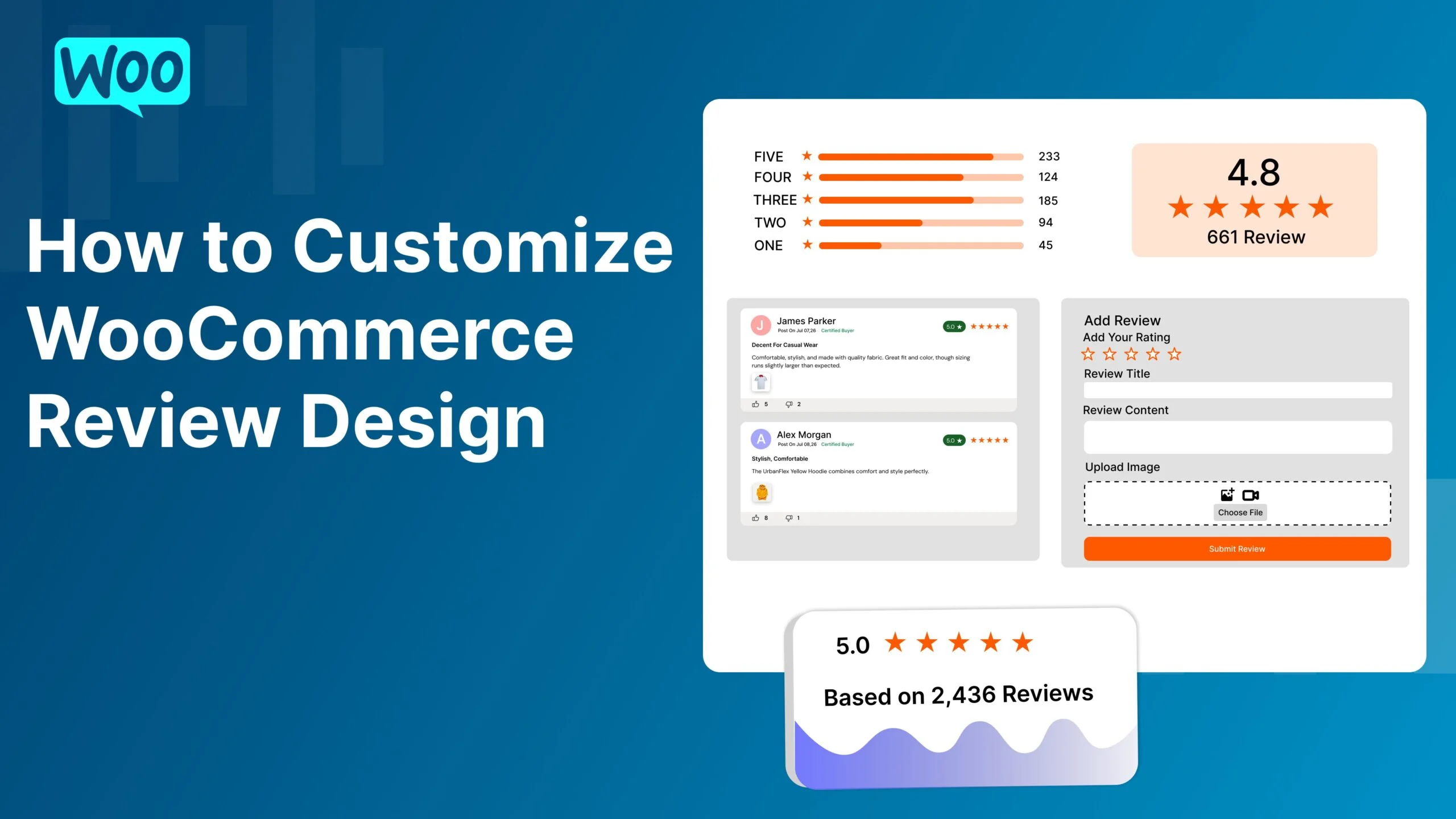 customize woocommerce review design